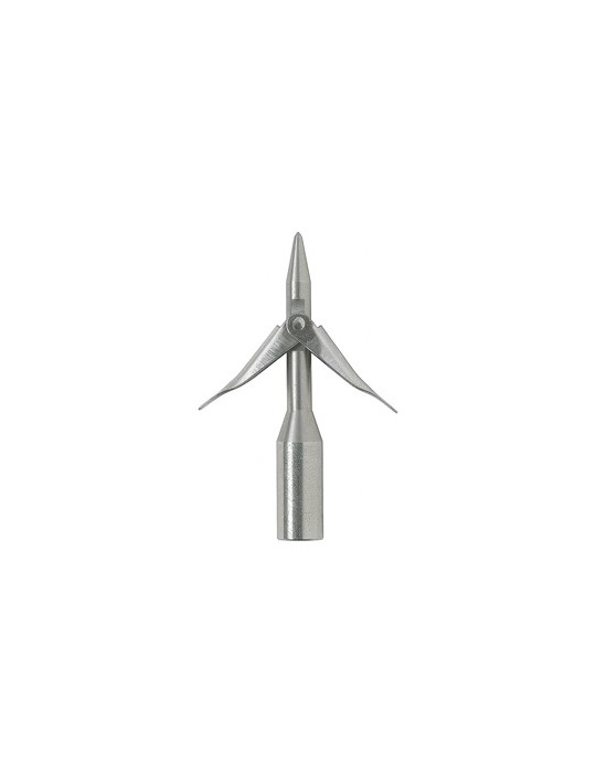 Arpione inox CORTO, 2 alette-