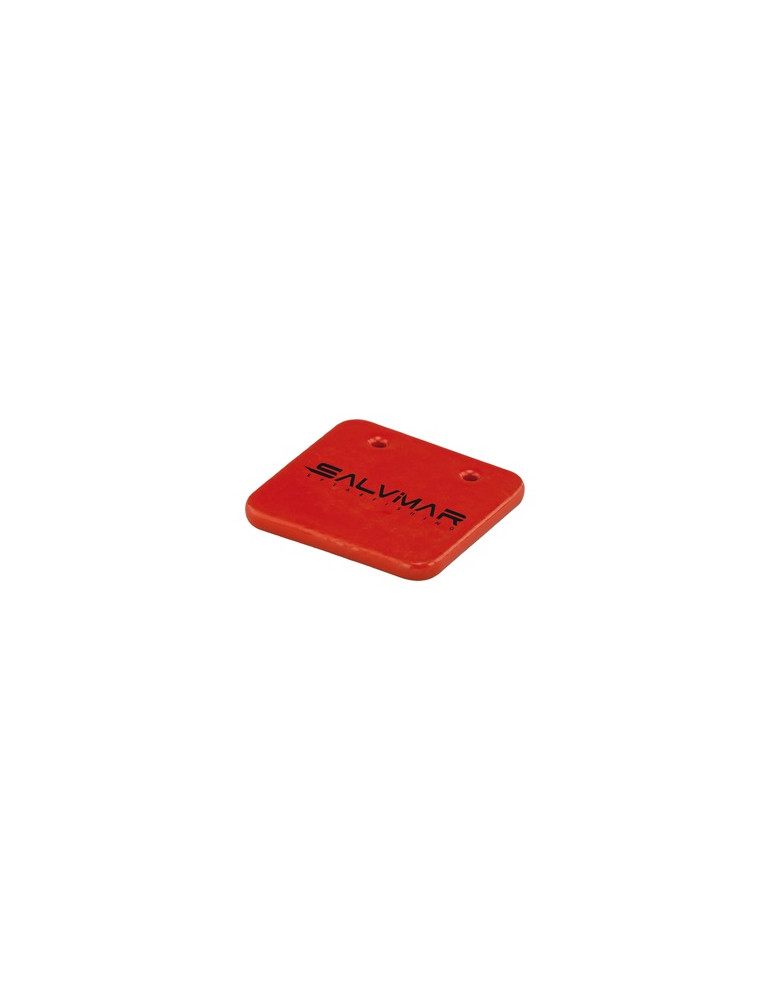 Piombo quadrato 7.5x7.5 cm da 500g, rivestito ROSSO