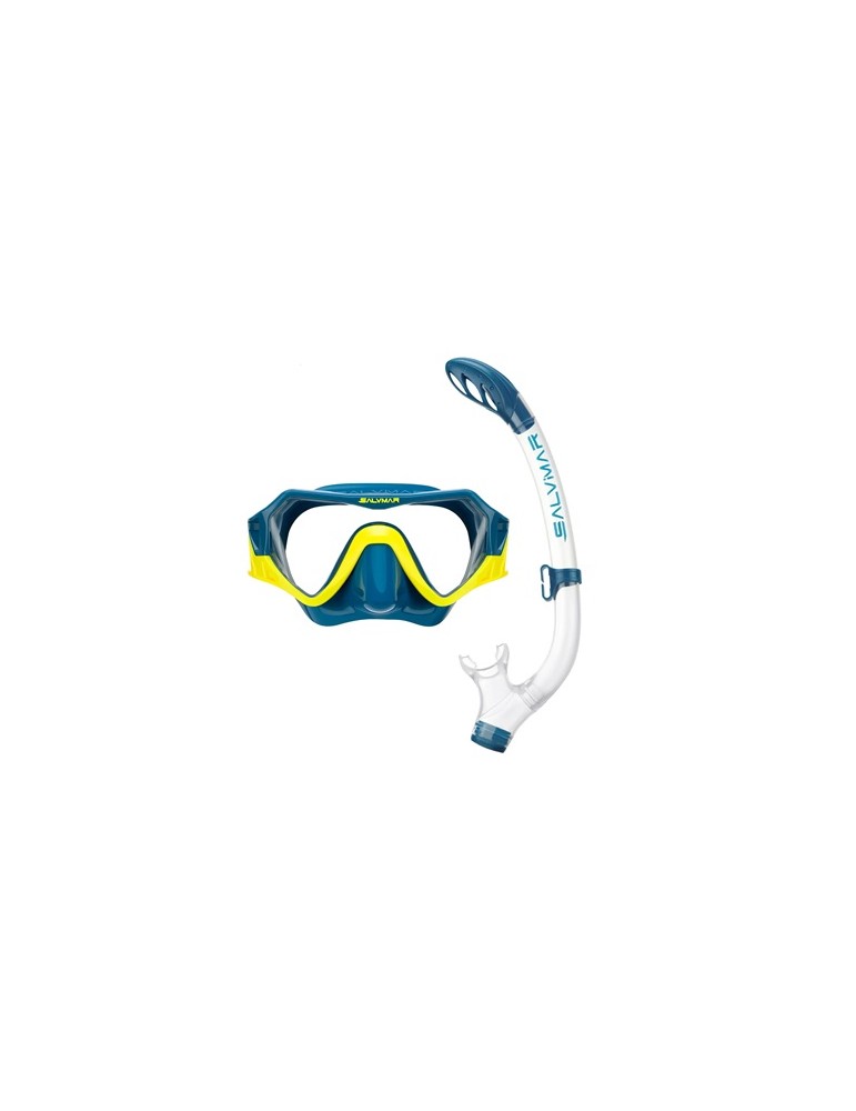 Combo Maschera Ragazzo in Silicone HORIZON PETROL Mask + DEB Snorkell